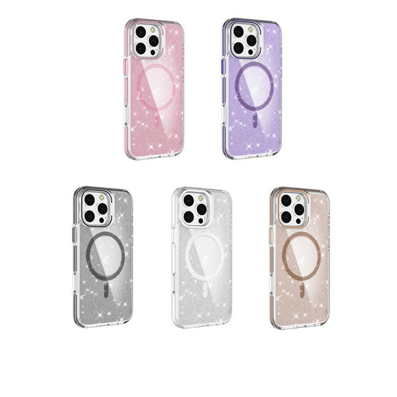 Phone 16 Pro Max- Protection Glitter Magnetic Case-i